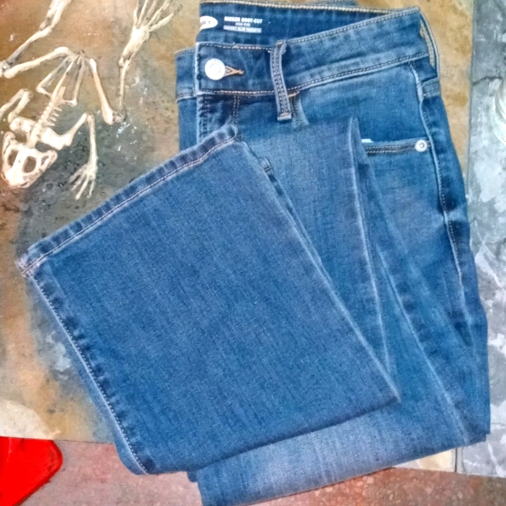 High Rise Kicker Bootcut Dark Wash Jeans